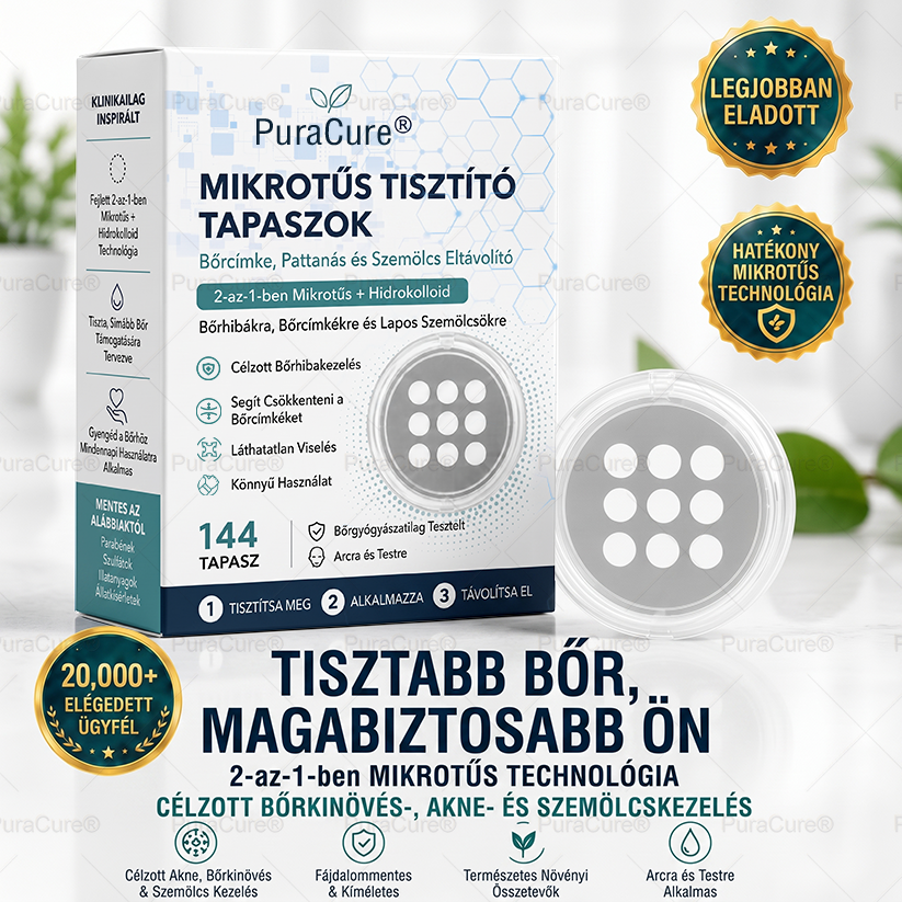 ✨ PuraCure® 2 az 1-ben mikrotűs és hidrokolloid tapasz🍀 | Kiálló anyajegyek, aknék, lapos szemölcsök és bőrnövedékek eltávolítására | Segít csökkenteni a ráncokat, hegeket és bőrhibákat | Láthatatlan tapasz az arcra és testre